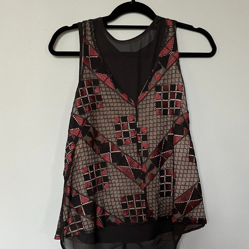 Sweeny Crochet Overlay Blouse